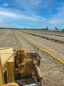 A field being prepped for farm drainage.