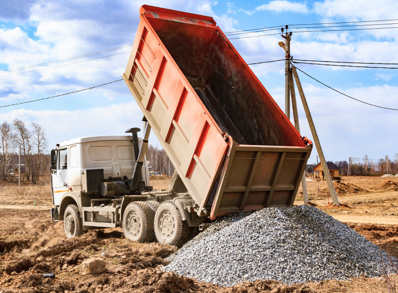 Trucking, gravel and dirt hauling.